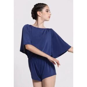 Dance Costume Romper Balera MJ11095 Intermediate Child Blue Contemporary